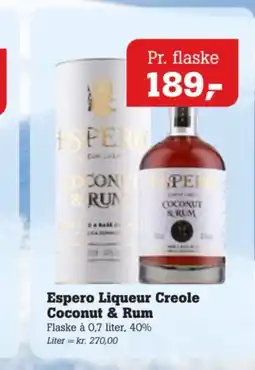 Poetzsch Padborg Espero Liqueur Creole Coconut & Rum tilbud