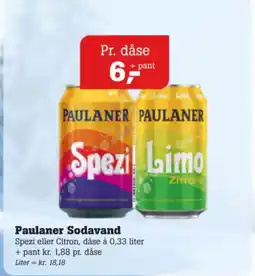 Poetzsch Padborg Paulaner Sodavand tilbud