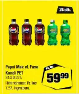 Calle Pepsi Max el. Faxe Kondi PET tilbud
