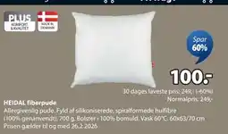 JYSK HEIDAL fiberpude tilbud