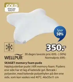 JYSK SKAGET memory foam pude tilbud