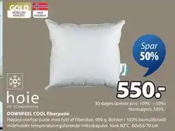 JYSK DOWNFEEL COOL fiberpude tilbud