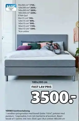JYSK VERMA kontinentalseng tilbud