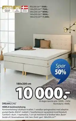 JYSK HEMLA kontinentalseng tilbud