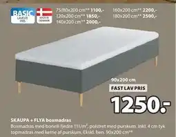 JYSK SKAUPA + FLYA boxmadras tilbud