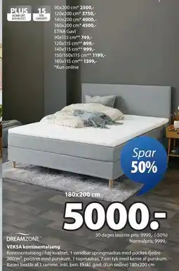 JYSK VEKSA kontinentalseng tilbud