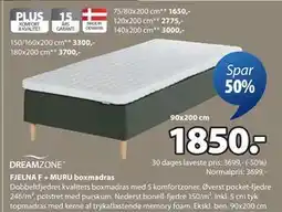 JYSK FJELNA F + MURU boxmadras tilbud