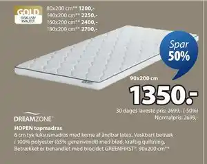JYSK HOPEN topmadras tilbud