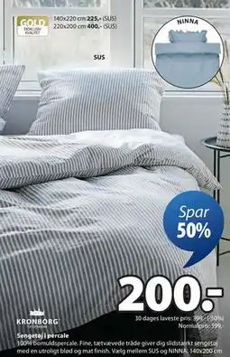 JYSK Sengetøj i percale tilbud