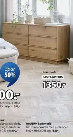 JYSK TRANUM kommode tilbud
