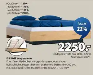 JYSK ELLINGE sengeramme tilbud