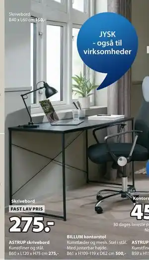 JYSK ASTRUP skrivebord tilbud