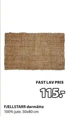 JYSK FJELLSTARR dørmåtte tilbud