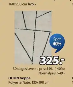 JYSK ODON tæppe tilbud