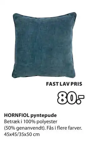 JYSK HORNFIOL pyntepude tilbud