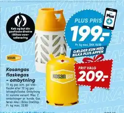 Bilka Kosangas flaskegas - ombytning tilbud