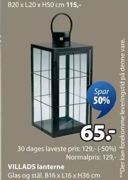 JYSK VILLADS lanterne tilbud