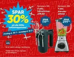 Bilka SPAR 30% på alle Wilfa køkkenapparater tilbud