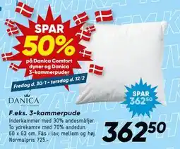 Bilka Spar 50% på Danica Comfort dyner og Danica 3-kammerpuder tilbud