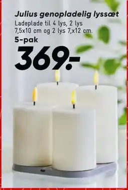 Bilka Julius genopladelig lyssæt tilbud