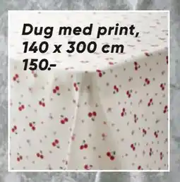 Bilka Dug med print, 140 x 300 cm tilbud