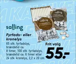 Bilka Fyrfads- eller kronelys tilbud