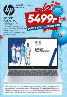 Bilka HP 15’6” Full HD PC tilbud