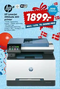 Bilka HP Laserjet 3302sdw AIO printer tilbud