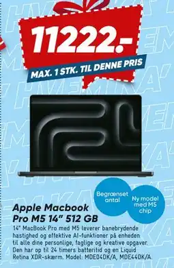 Bilka Apple Macbook Pro M5 14” 512 GB tilbud
