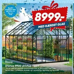 Bilka Uranus 9900 drivhus - sort tilbud