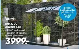 Bilka Ida 3300 drivhus sort tilbud