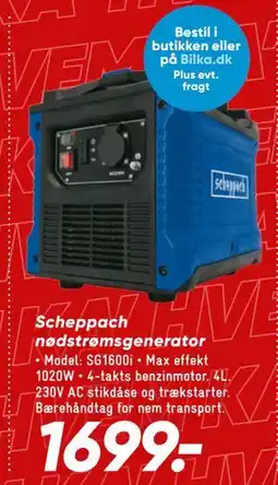 Bilka Scheppach nødstrømsgenerator tilbud