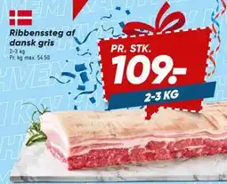 Bilka Ribbenssteg af dansk gris tilbud