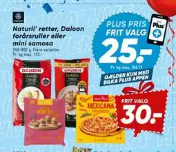 Bilka Naturli’ retter, Daloon forårsruller eller mini samosa tilbud