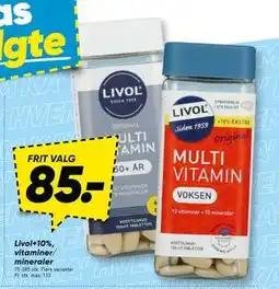 Bilka Livol+10%, vitaminer/ mineraler tilbud