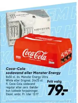 Bilka Coca-Cola sodavand eller Monster Energy tilbud