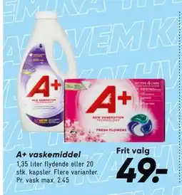 Bilka A+ vaskemiddel tilbud