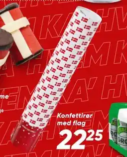 Bilka Konfettirør med flag tilbud