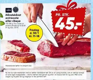 Bilka Håndskåret entrecote eller ribeye tilbud