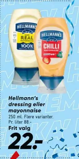 Bilka Hellmann’s dressing eller mayonnaise tilbud