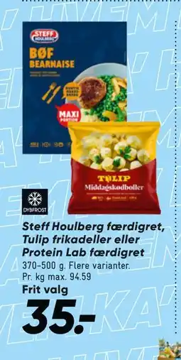 Bilka Steff Houlberg færdigret, Tulip frikadeller eller Protein Lab færdigret tilbud
