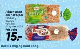 Bilka Pågen brød eller skorper tilbud