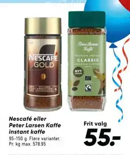 Bilka Nescafé eller Peter Larsen Kaffe instant kaffe tilbud