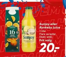 Bilka Sunjoy eller Rynkeby juice tilbud