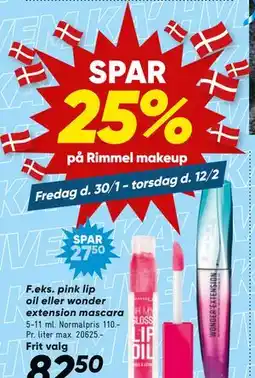 Bilka SPAR 25% på Rimmel makeup tilbud