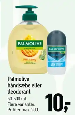 Føtex Palmolive håndsæbe eller deodorant tilbud