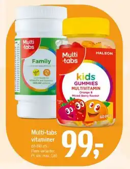 Føtex Multi-tabs vitaminer tilbud