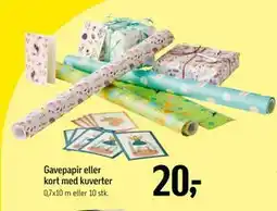 Føtex Gavepapir eller kort med kuverter tilbud
