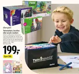 Føtex Twinmarkers, brushes eller acrylic markers tilbud