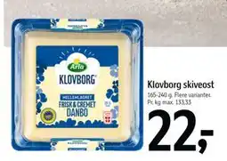 Føtex Klovborg skiveost tilbud